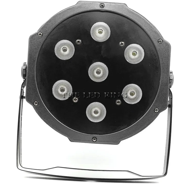 Быстрая доставка 7x12 Вт светодиодные прожекторы RGBW 4 в 1 плоские dmx512 для дискотек