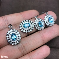 kjjeaxcmy boutique jewels 925 sterling silver set with natural topaz pendant necklace ring set with a new set of chrysanthemum a