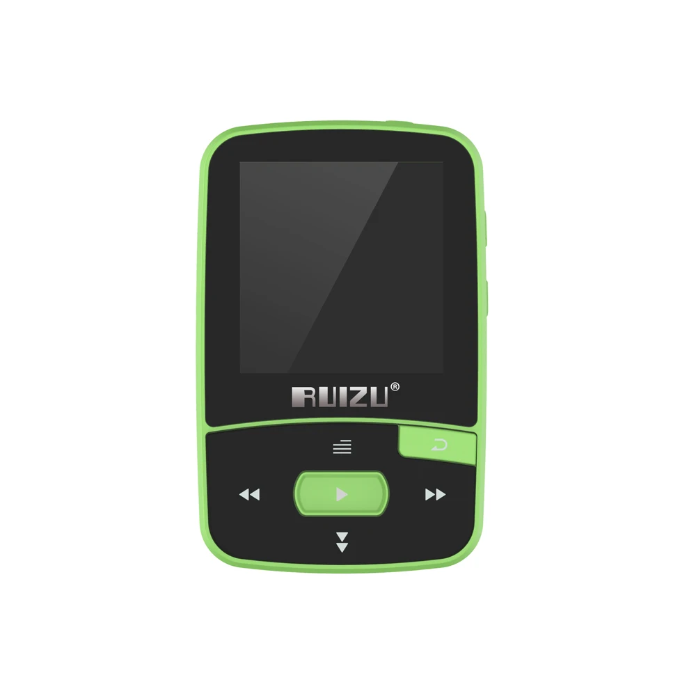 Зеленый Ruizu X50 спортивный аудио мини Bluetooth Mp3 плеер Музыкальный Аудио Mp3 Mp-3 радио цифровой Hi-Fi экран Fm радио Usb 8 Гб без потерь - Цвет: Зеленый