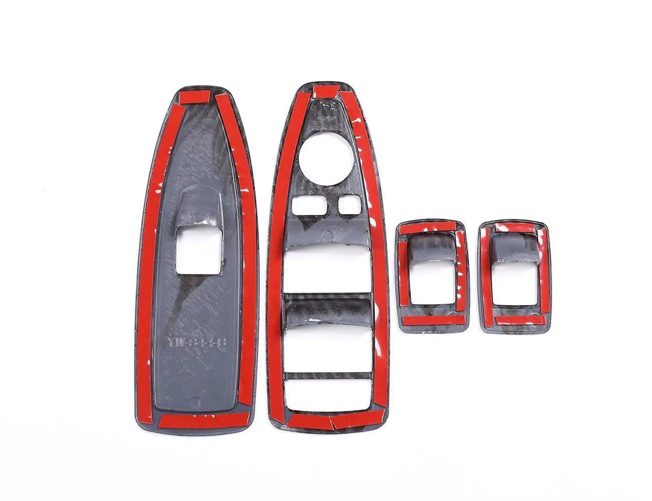 

4 PCS Car Accessories Carbon Fiber Style Window Lift Switch Frame Trim For BMW X1 F48 2016-2018 Car Styling