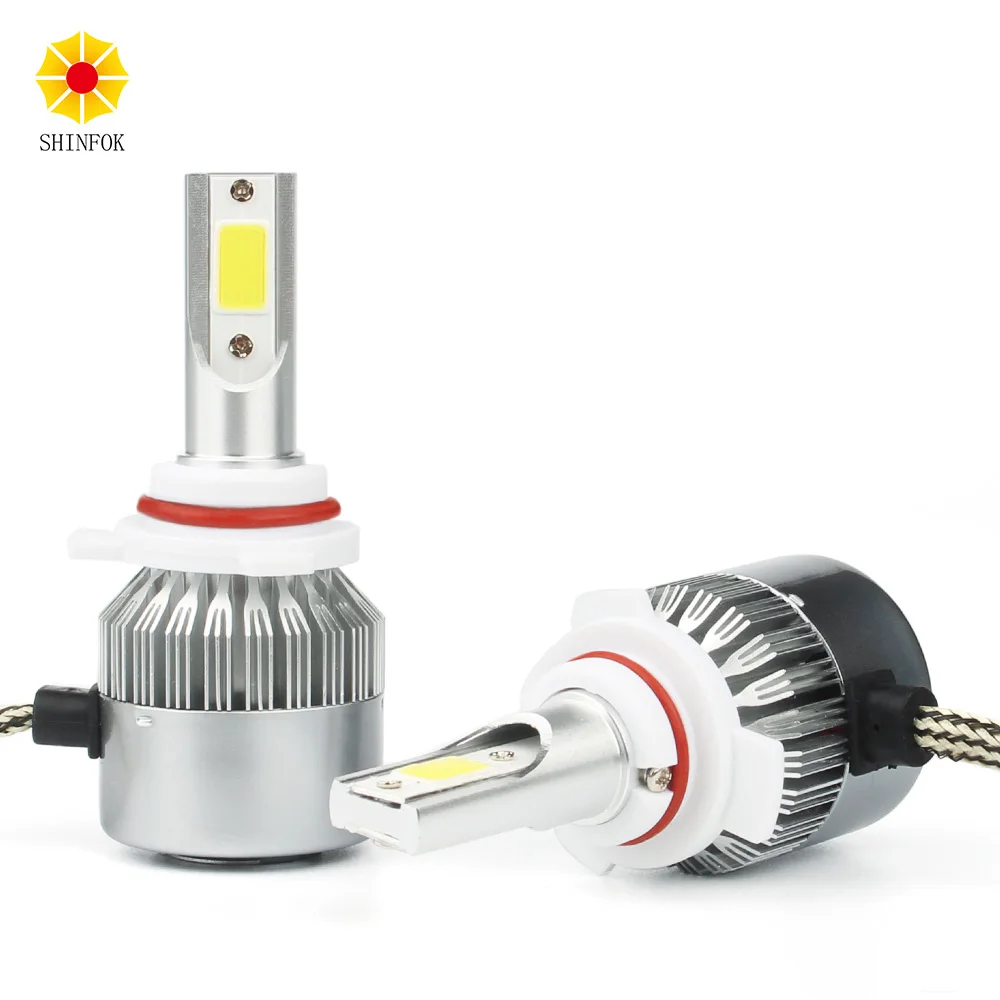 2 шт. Автомобильные светодиодные лампы COB 9012 к 6000 К|led headlight bulb|9012 hir2headlight bulb |