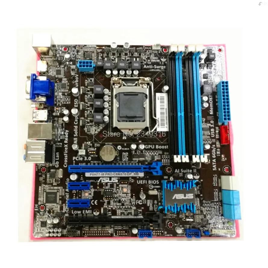 Для ASUS P8H77 M PRO/CM6870/DP_MB материнская плата H77 Socket LGA 1155 для i3 i5 i7 DDR3 32G SATA3 USB3.0