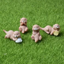 4 шт. милый выдра кот животное Япония кукла игрушка модель статуя