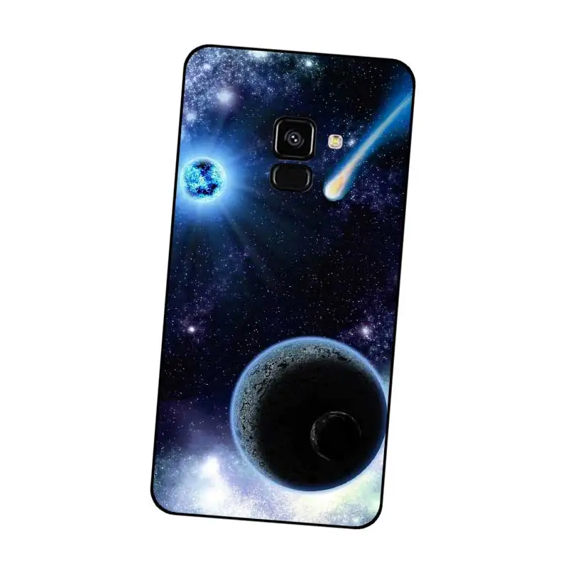 N401 Space Planet Stars Black Silicone Case Cover For Samsung Galaxy J2 J3 J4 J5 J6 J7 J8 Pro Plus Prime 2018 2017 |