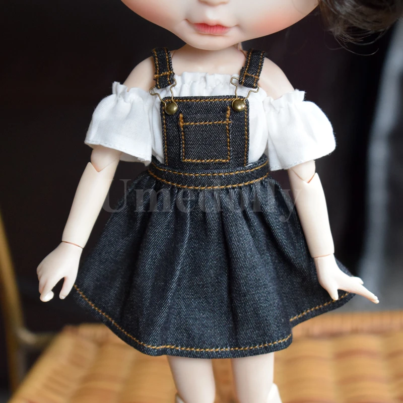 1 шт. 4 цвета с открытыми плечами футболка с ремешком платье для Blyth, Azone, Licca, куклы-Барби одежда комбинезоны наряды Аксессуары