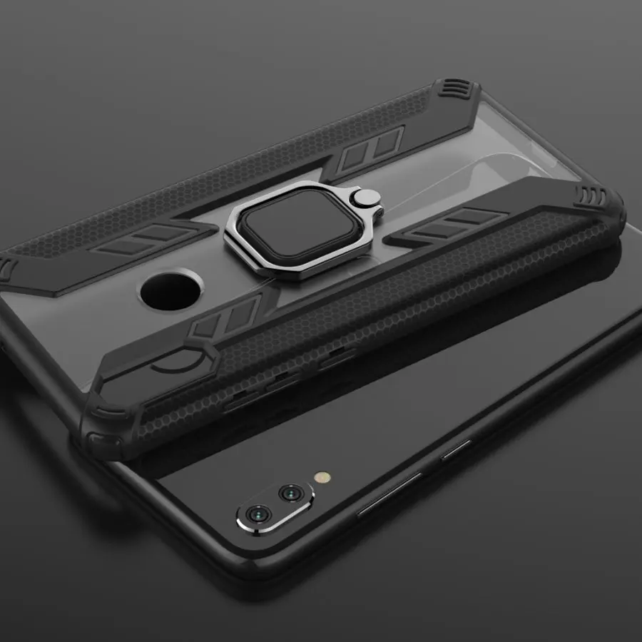 full body protective cover Ring Holder kickStand Grip Shock Absorbing case for xiaomi redmi note 7/redmi 7 Pro | Мобильные телефоны