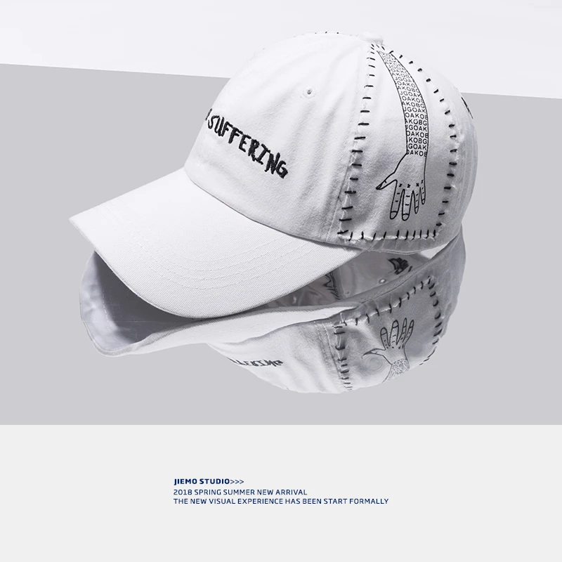 SODA WATER Designer Hat Hand Print Baseball Caps Summer Letter Men's Hip hop Casual Unisex Fashion For Men 116CI2018 | Аксессуары