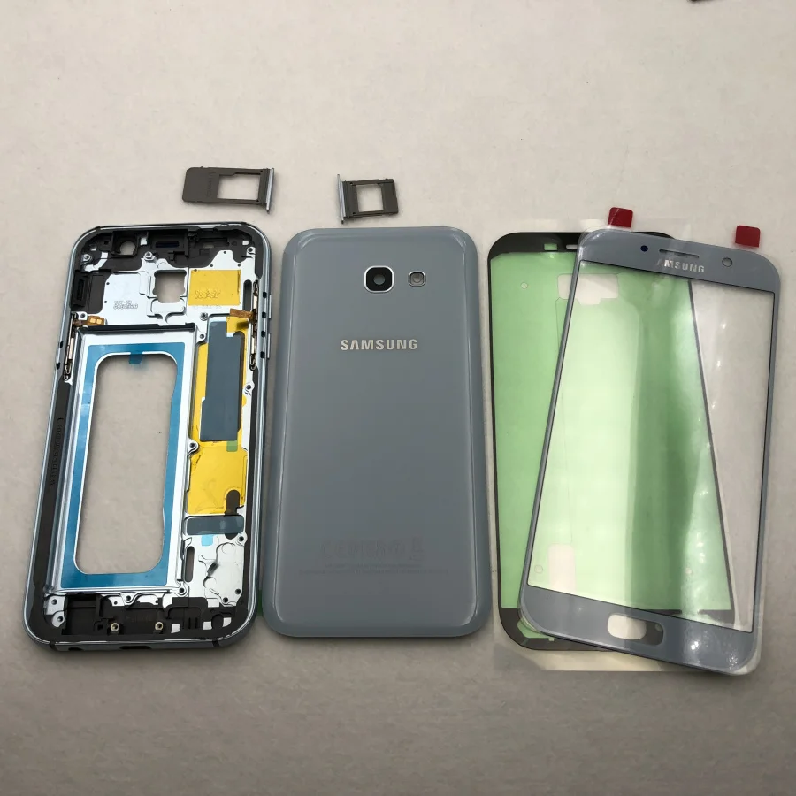 Для Samsung Galaxy A3 A5 A7 2017 A520 чехол с полным корпусом стеклянный задней батареей корпус