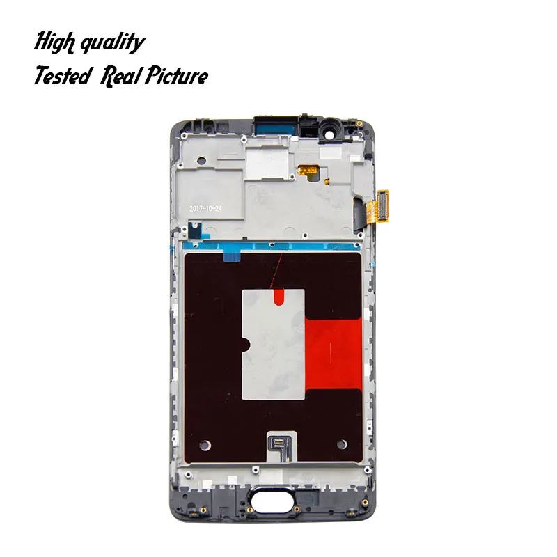 Дисплей ЖК-экран с сенсорной панелью и рамкой для Oneplus 3 / 3T A3000 A3003, Европейская версия.
