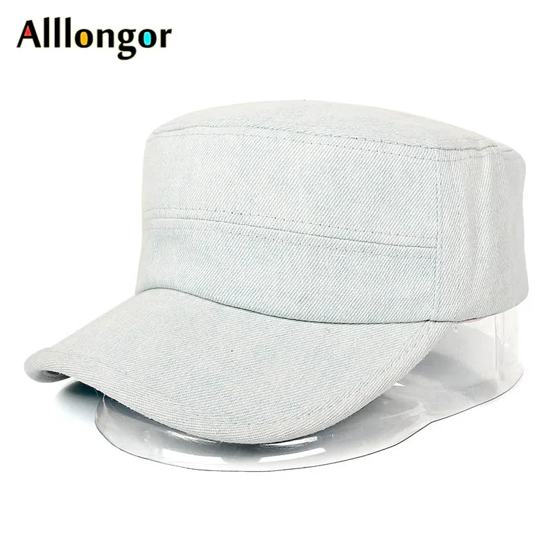 Кепка мужская из денима хлопковая бейсболка с эффектом потертости армейская