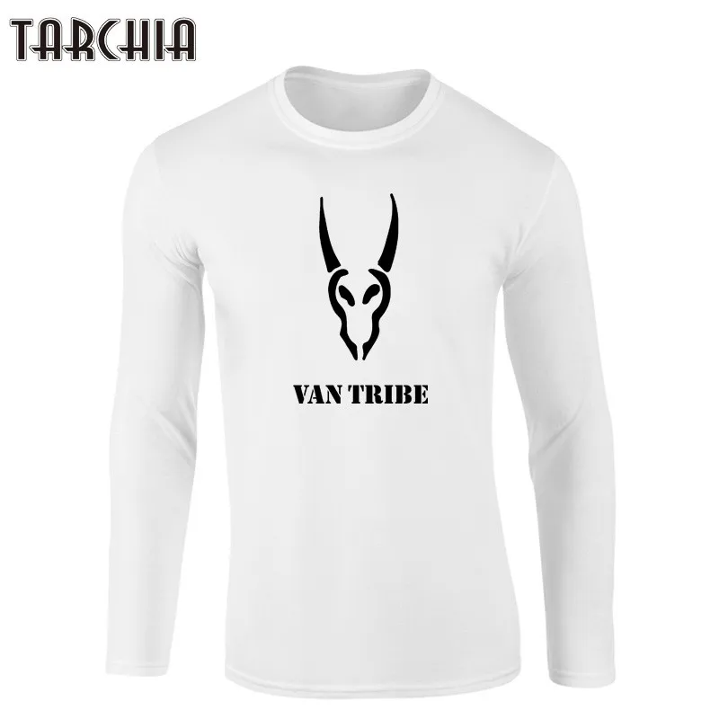 TARCHIA Высокое качество Мужские футболки Ван племя печатных хлопок хип уличная
