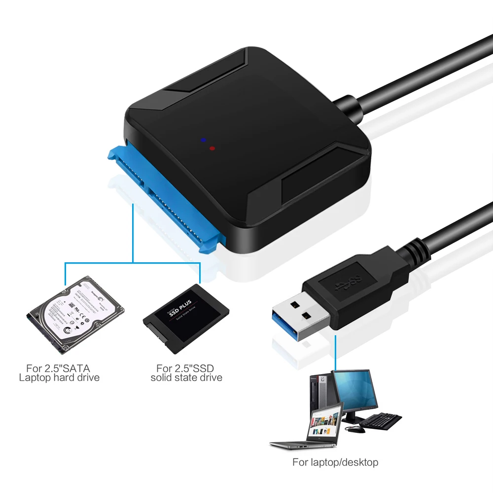 KEBIDU 22 контактный SATA USB 3 0 кабель адаптер конвертер 2 5 к для дюймового жесткого