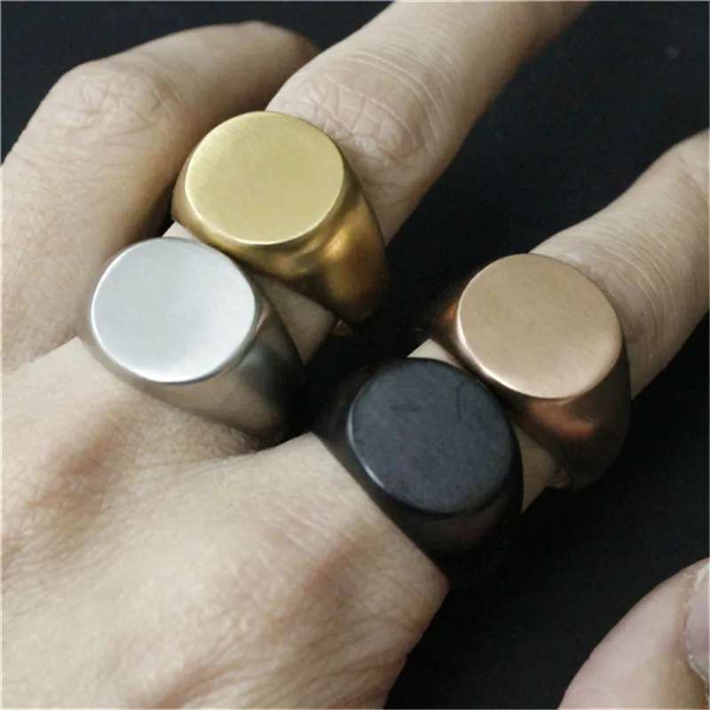 Круглое кольцо из нержавеющей стали модное унисекс 4 цвета|polished ring|ring 316lround ring |