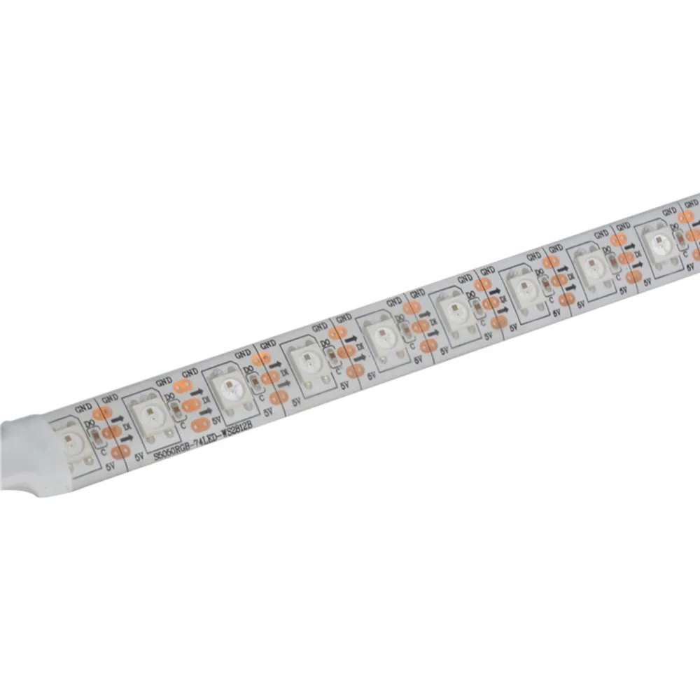 Быстрая Доставка 100 м 20X5M SK6812 WS2812B WS2812 5050 RGB 74 светодиода/м адресуемые светодиодные