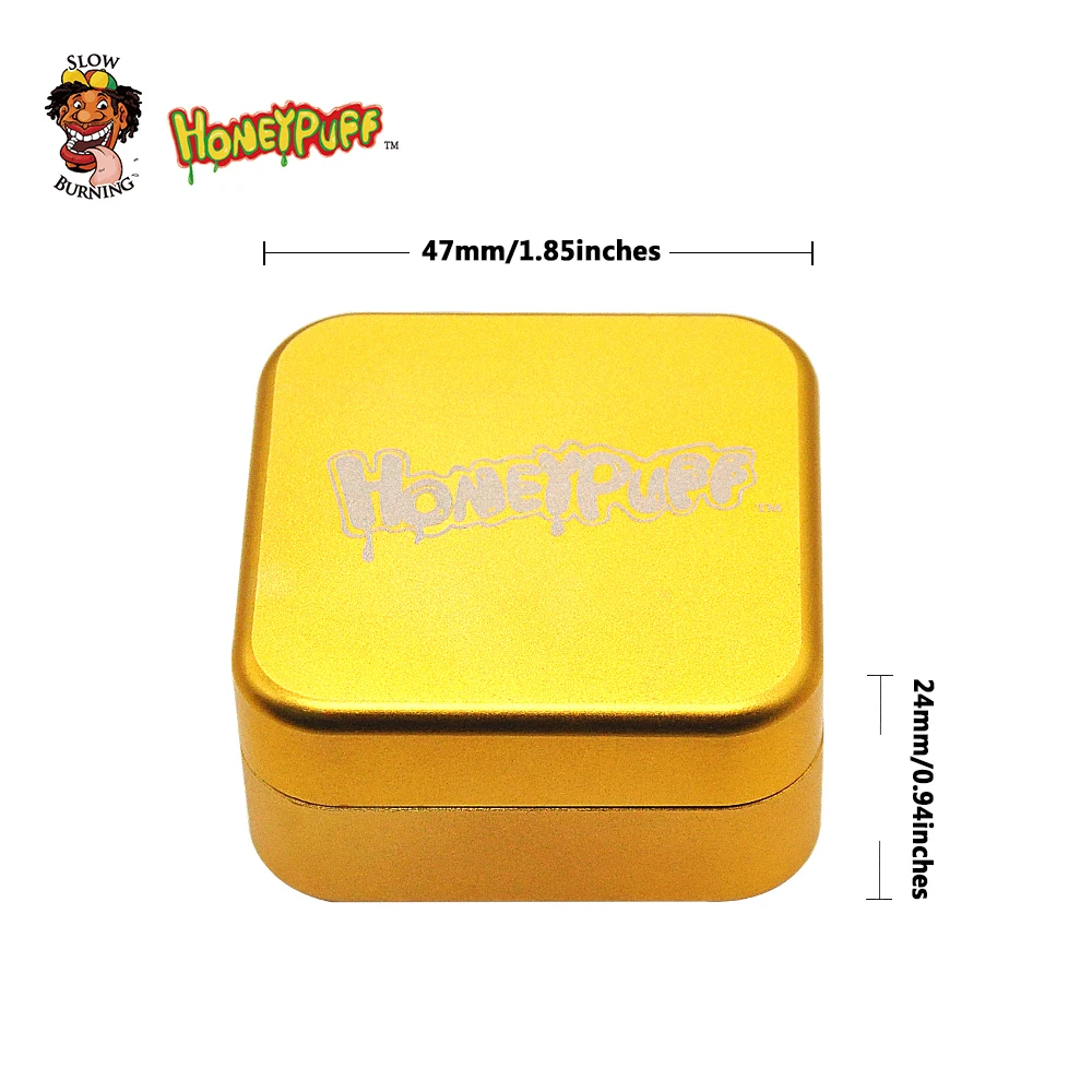 HONEYPUFF Точильщик для табака Матовый Чувство квадратный Самолет алюминий травы