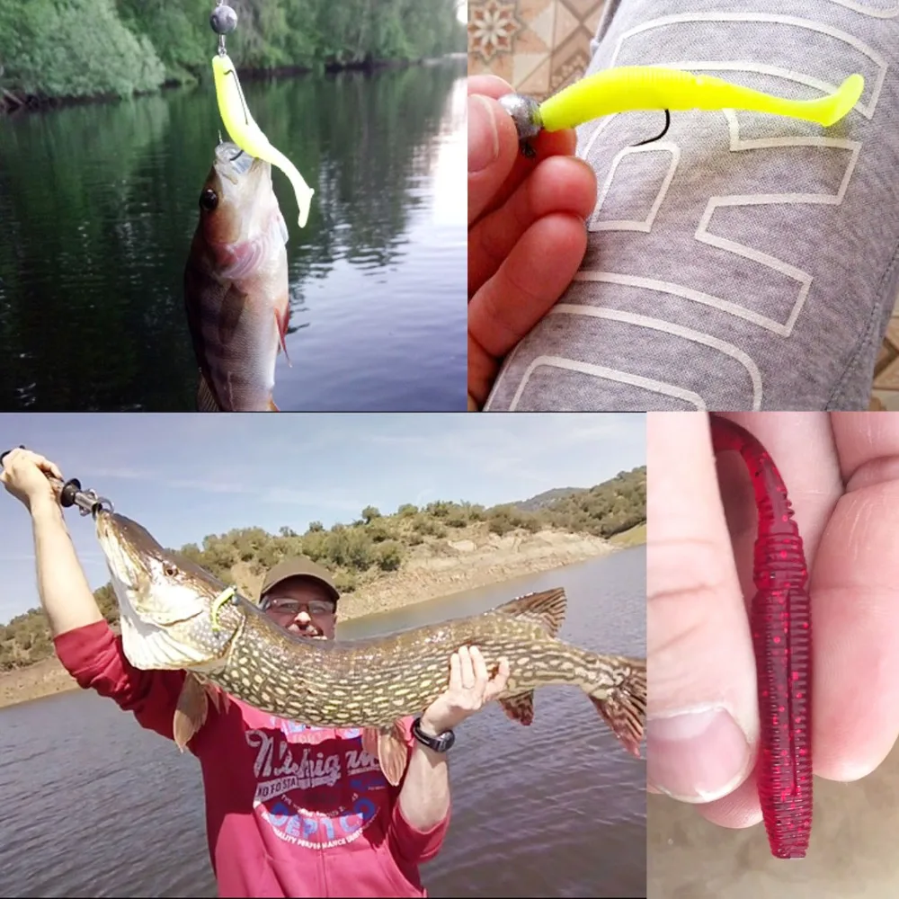6 шт./лот, T Tail, мягкий червь, 3,2 г, 75 мм, весло, хвост, приманка, воблер, для рыбалки, Мягкая приманка для ловли на окуня, приманка для ловли рыбы