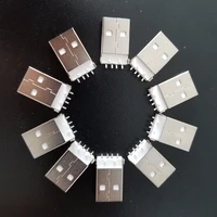 10pcs g48y usb2 0 4pin type a male plug connector mini electrical diy parts europe sale at a loss