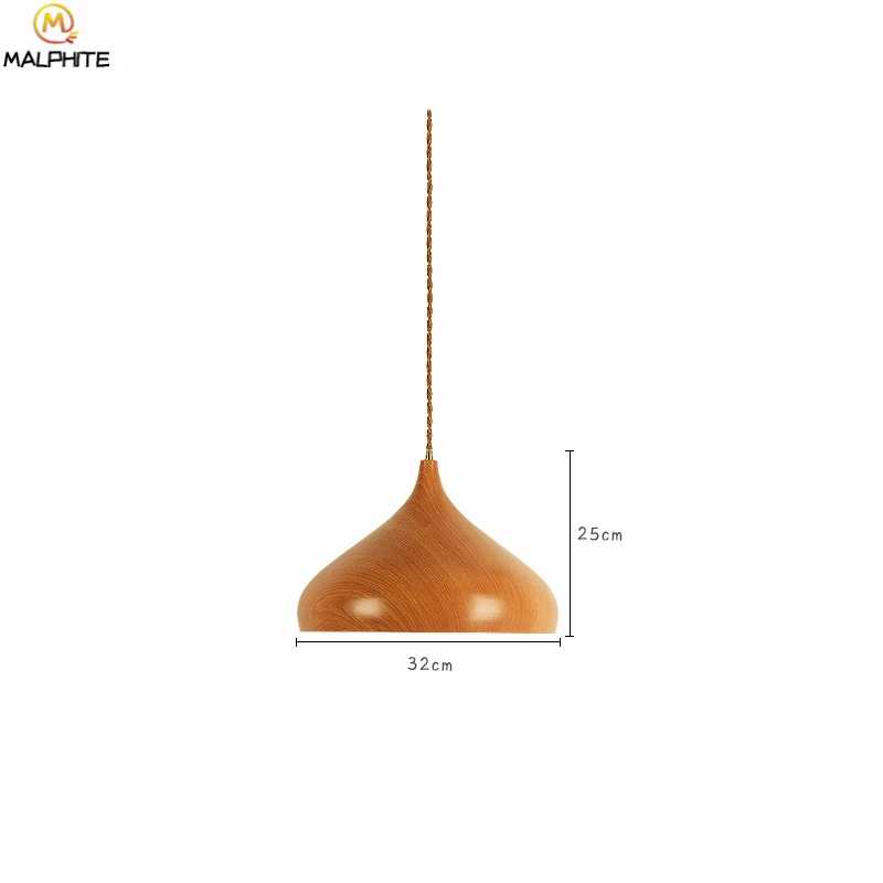 

Modern Wood Grain iron Pendant Lights For Living room Kitchen Fixtures Pendant Lamps Restaurant Home Decor Lighting Luminaire