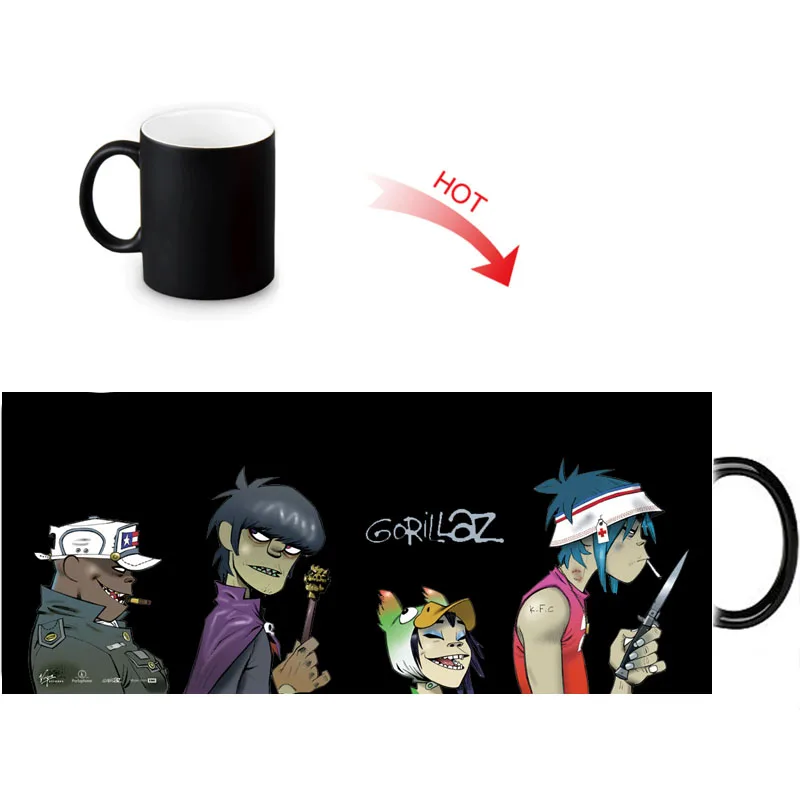 Мультяшная забавная дорожная кружка Gorillaz 12 унций чашка для кофе молока чая новые