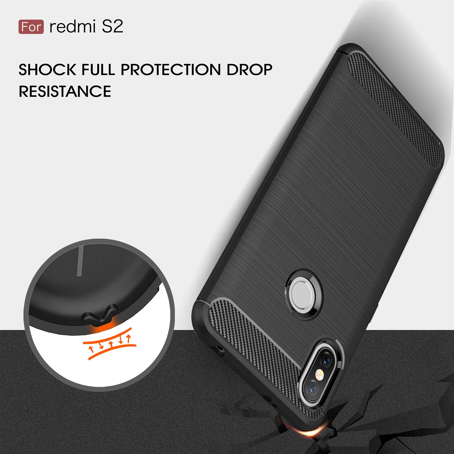 Redmi S2 Case Cover Xiaomi Rugged Armor Soft Rubber Silicone For (Y2) Y2 | Мобильные телефоны и аксессуары