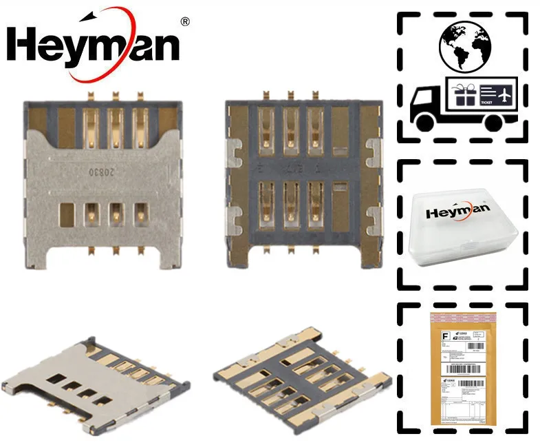 Гибкий кабель Heyman для Samsung S5300 Pocket S5360 Galaxy Y S5380 Wave S5570 S5610 S6500 Mini 2 разъем SIM карты|sim card