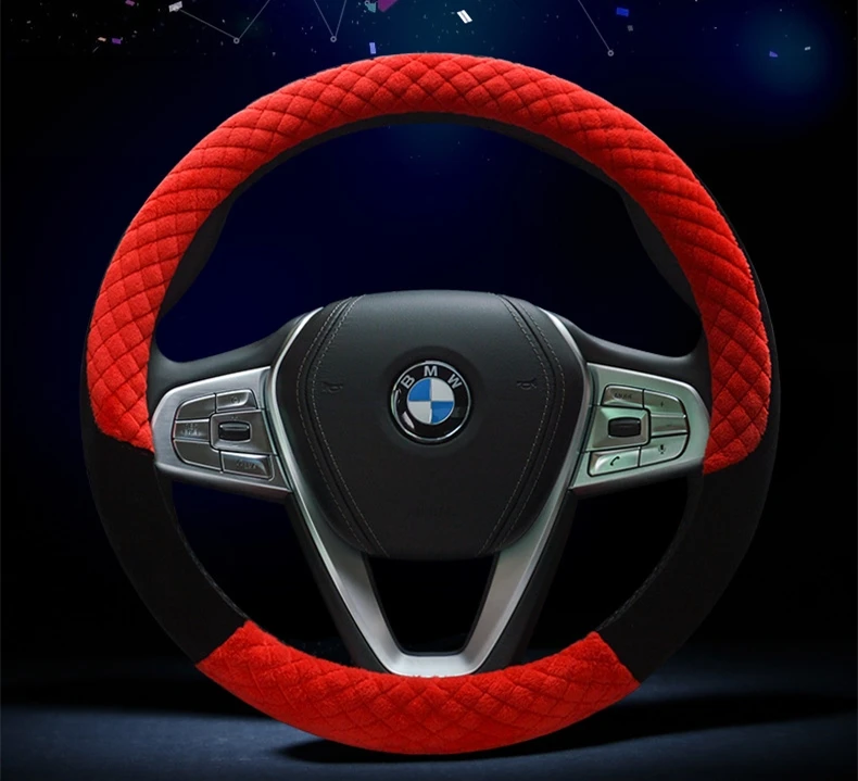 Новинка Универсальный Зимний мягкий велюровый чехол на руль нескользящая резина