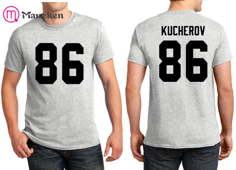Мужская футболка с коротким рукавом и круглым вырезом Nikita Kucherov 100% хлопок