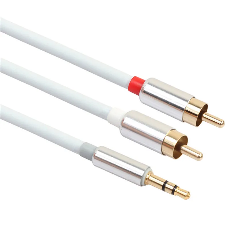 1 шт. черный и белый RCA кабель Jack м 3 5 мм штекер Джек 2 AUX Стерео аналоговый аудио Y