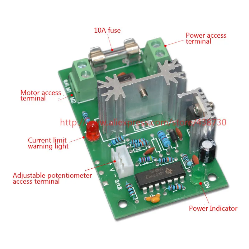 12V2 4V регулятор двигателя пост. Тока/120W двойной переключатель