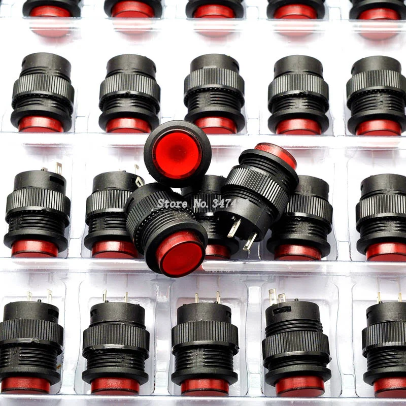 Самоблокировка переключатель /R16 503A Круглый 16 мм 3A/250 в красный|button switch|buttons buttonsbutton