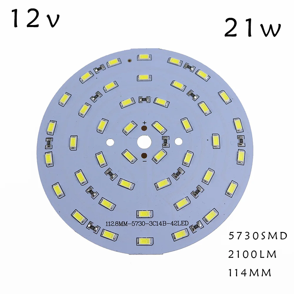 Сверхъяркая печатная плата SMD5730 12 В 100 лм/Вт лампа 3 Вт 5 7 9 15 21 светодиодная