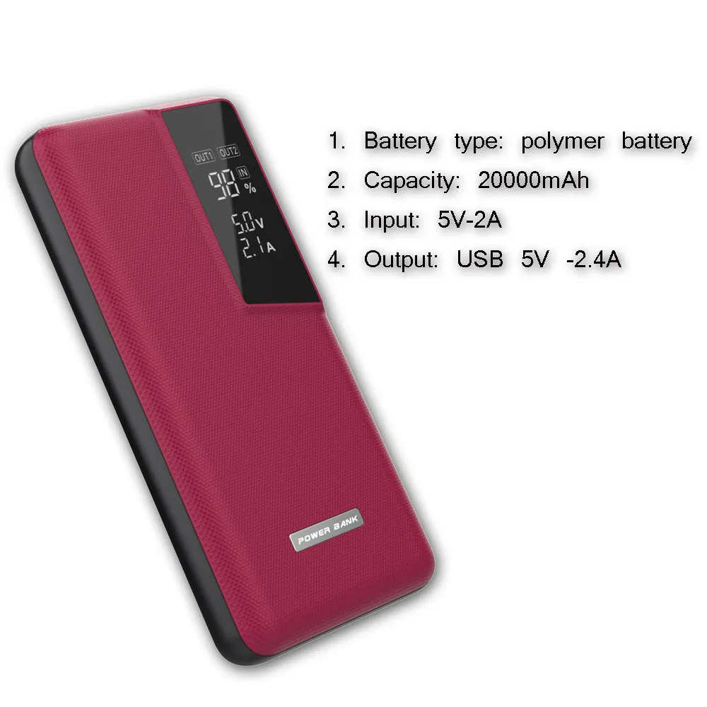 Tollcuudda 20000mAh Powerbank External Battery Portable Charging Phone Charger Accumulator Paverbank Poverbank For xiaomi/huawei | Мобильные