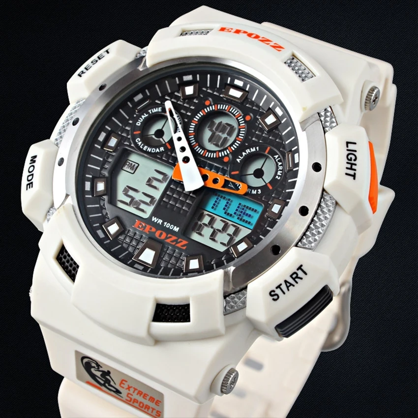 EPOZZ Relojes hombre 2016 роскошные g стиль Кварцевые Цифровые Военные часы с shock мужские diver