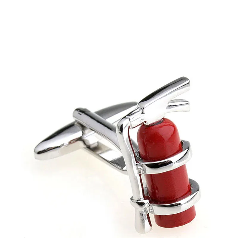 2016 пожарные запонки в форме огнетушителей ювелирные изделия рубашка Запонки
