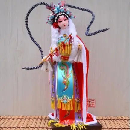 Gifts with Chinese characteristics Peking Opera figures Mu Guiying ornaments silk style handicrafts | Дом и сад