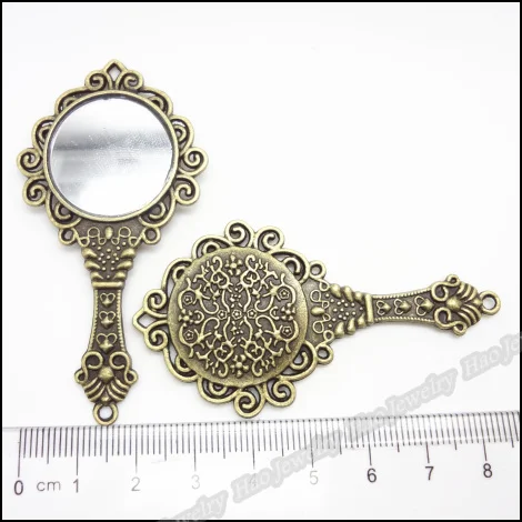 10 шт. винтажные подвески зеркальная рамка подвеска античная бронза подходит для