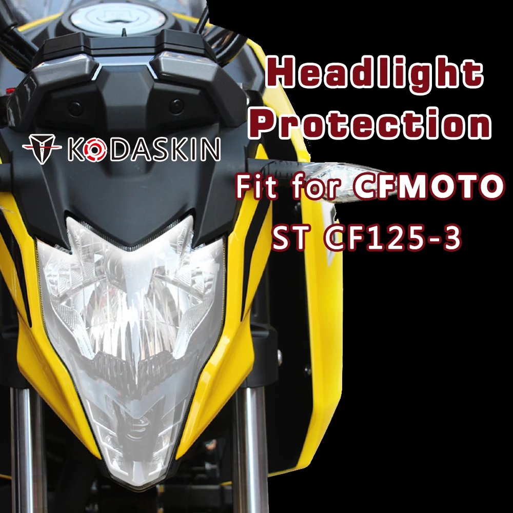 

KODASKIN Motorcycle Headlamp ABS Headlight Protection Headlight Cover Headlight Screen Protective Cover for CFMOTO ST CF125-3