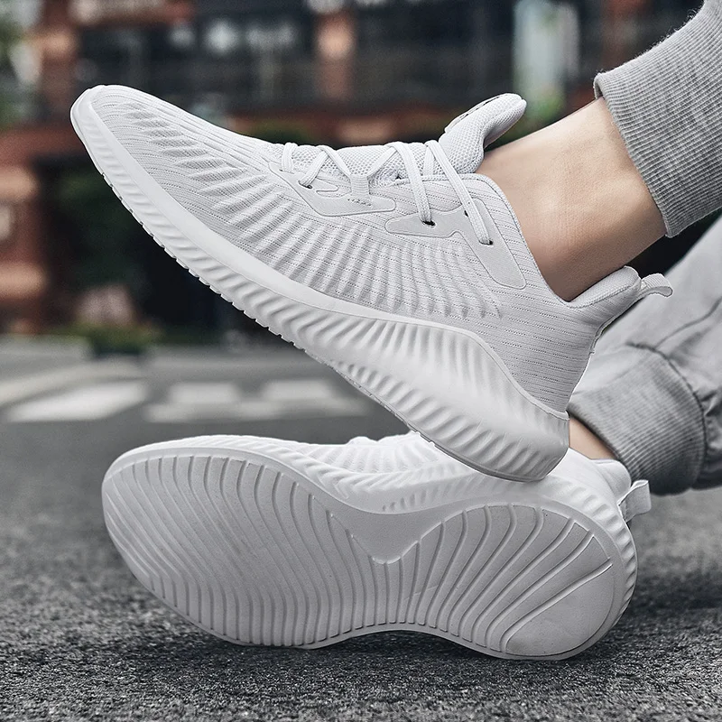 

Men Shoes Lace-Up Breathable Walking Shoes Tenis Masculino Mens Trainers Fashion Soft Light Sneakers Hot Sale Plus Size 39-47