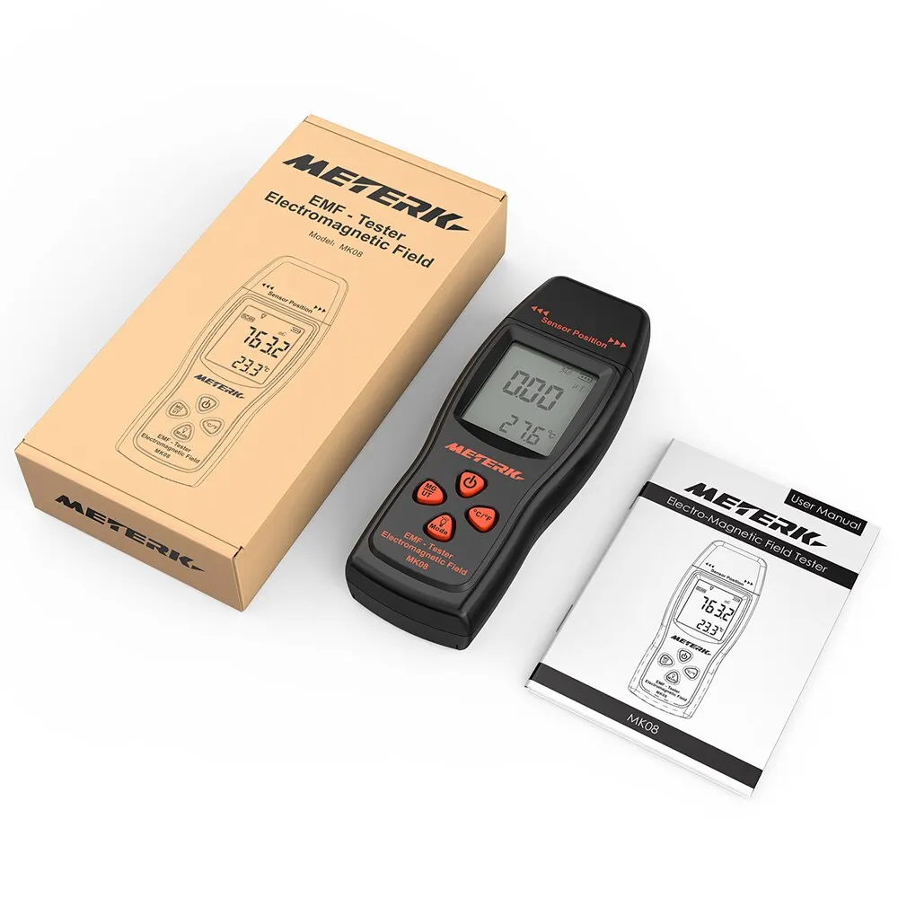 Meterk EMF измеритель электромагнитного поля излучения детектор ручной Мини