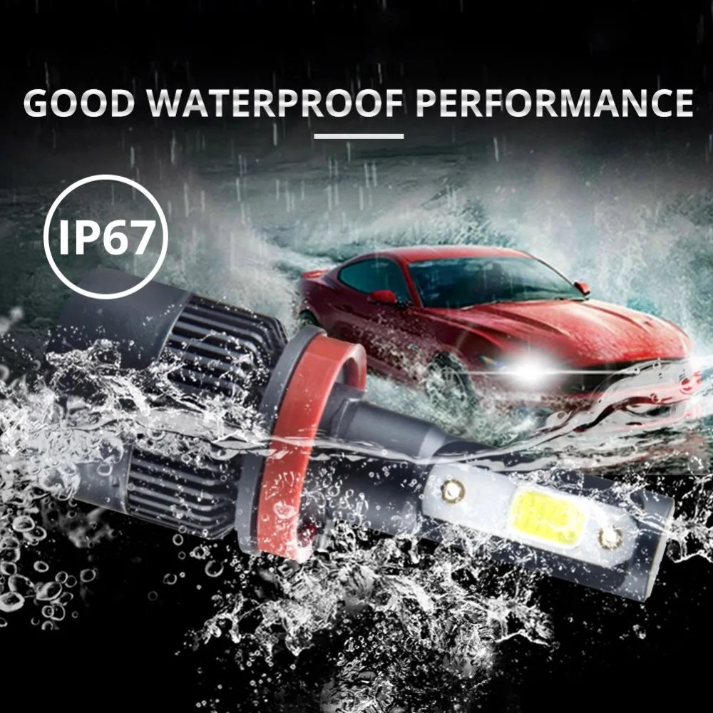 Aceersun светодиодный противотуманная фара светильник 24V 8000lm COB Чип 72 Вт H1 H7 H11 H8 9005 9006