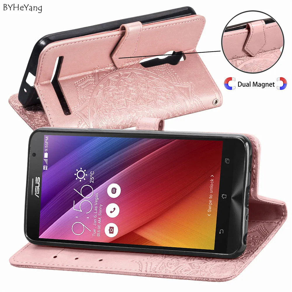 Кожаный чехол BYHeYang для Asus ZenFone 2 Laser ZE550KL 5 дюймов ударопрочный из ТПУ с