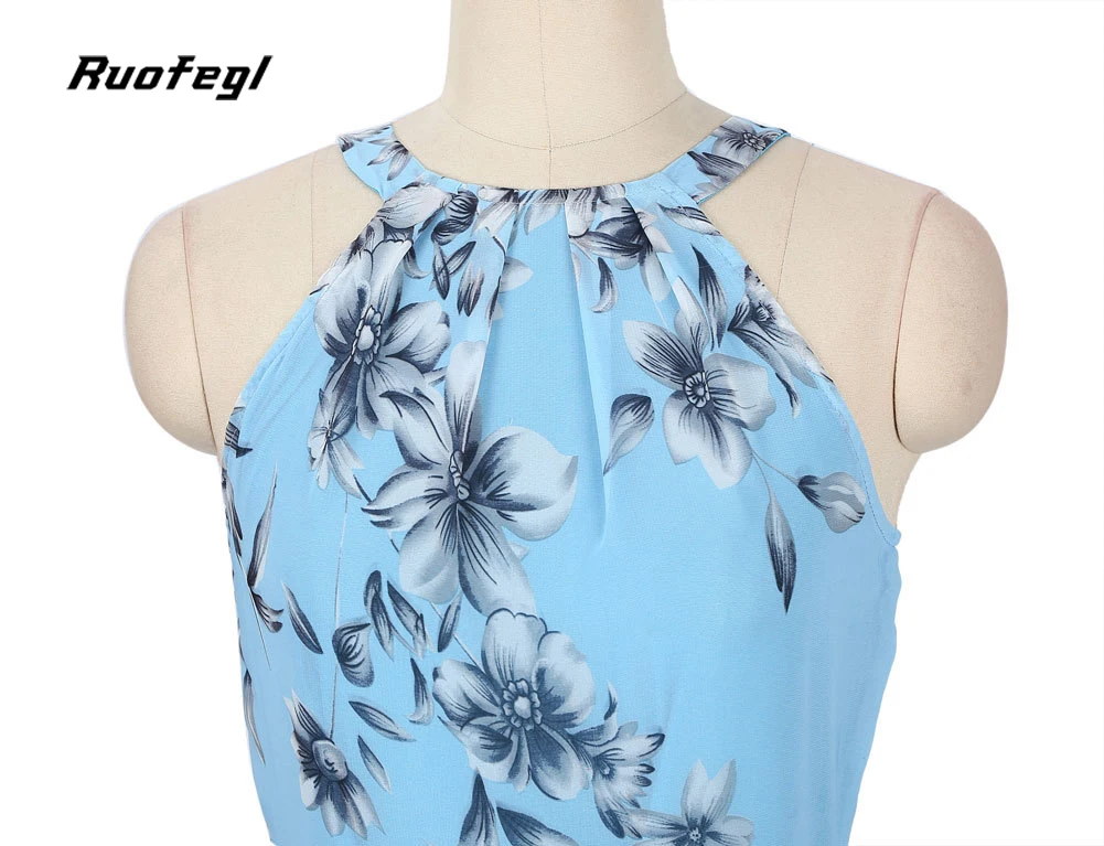 Ruofegl beach шифон boho dress 2017 sexy strand jurkjes макси летние платья женщин vestidos elbise tunique femme zanzea |