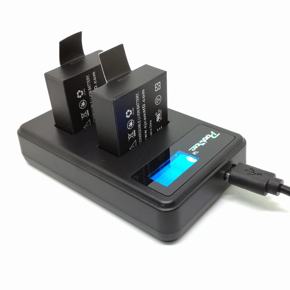 Для SJ4000 оригинальный sj 7000 аккумулятор с двойным жк дисплеем USB зарядное
