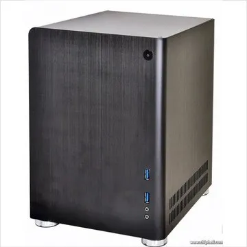 Pc q01 серебристый черный алюминиевый itx компьютерный чехол Новое поступление