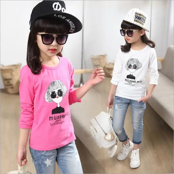 

Children's clothing 2020 spring children T-shirt long-sleeve top girls casual sweatshirt basic shirt
