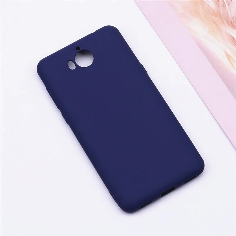 Dark Blue Мягкий силиконовый чехол из ТПУ для huawei Y5 чехол Мягкая цветная силиконовая задняя крышка для huawei Y6 чехол для huawei Y5 чехол - Цвет: Dark Blue