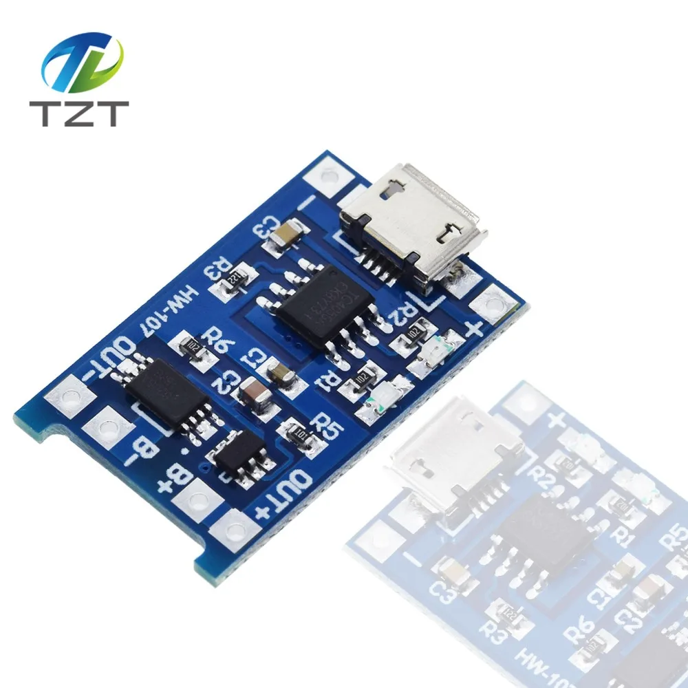 Micro USB 5V 1A 18650 TP4056 модуль зарядного устройства литиевой батареи зарядная плата с защитой двойные функции 1A li-ion