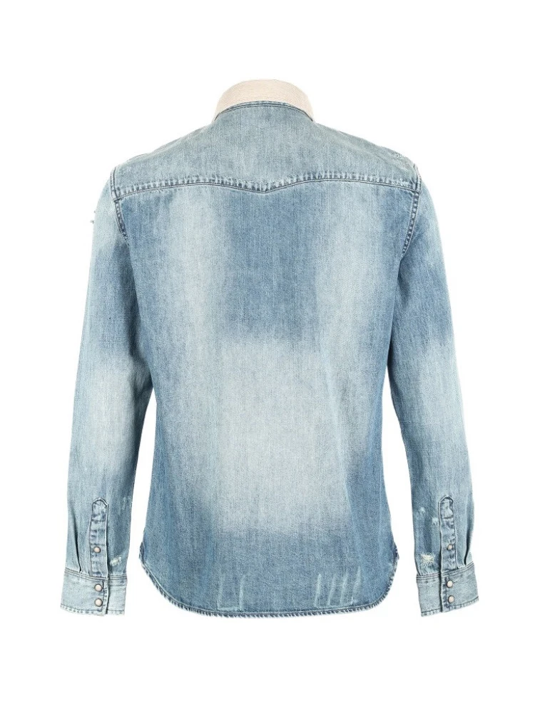 JackJones Мужская Осенняя джинсовая куртка джинсовая рубашка мужская одежда 218405506
