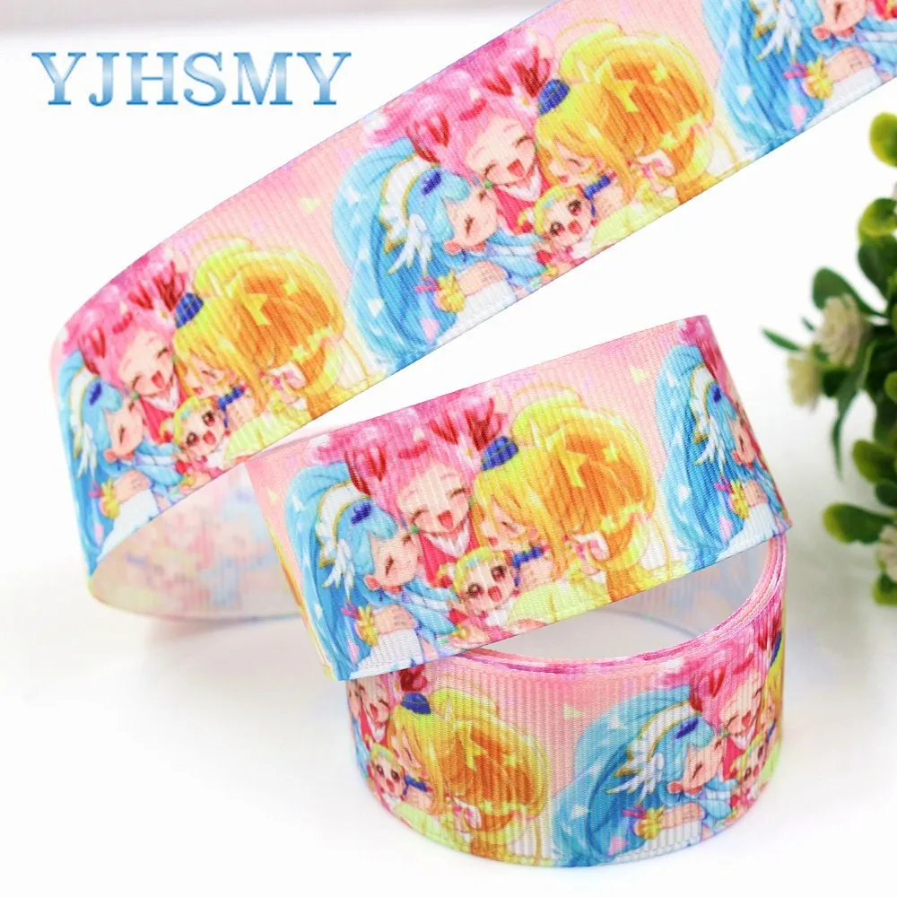 YJHSMY G-18419-1 25 мм 10 ярдов мультфильм термопечать ребристая лента сделай сам ручной