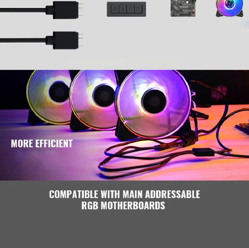 Cooler Master 1 до 3 3PIN 5 в RGB кабель адаптера вентилятора чехол для компьютера вентилятор Соединительный кабель совместимый ARGB расширение для MSI ASUS